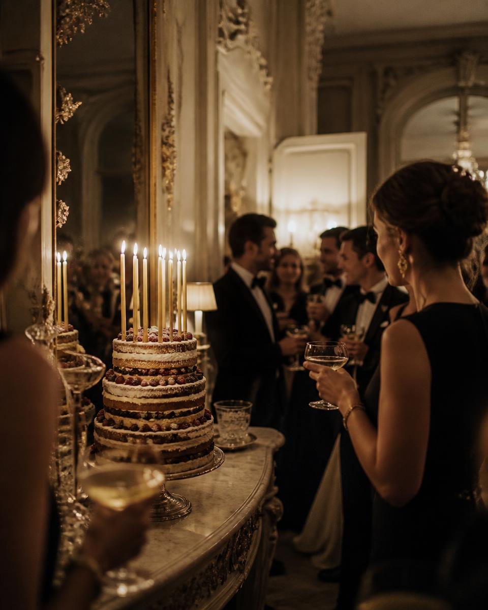 Anniversaire chic célébré dans un salon parisien