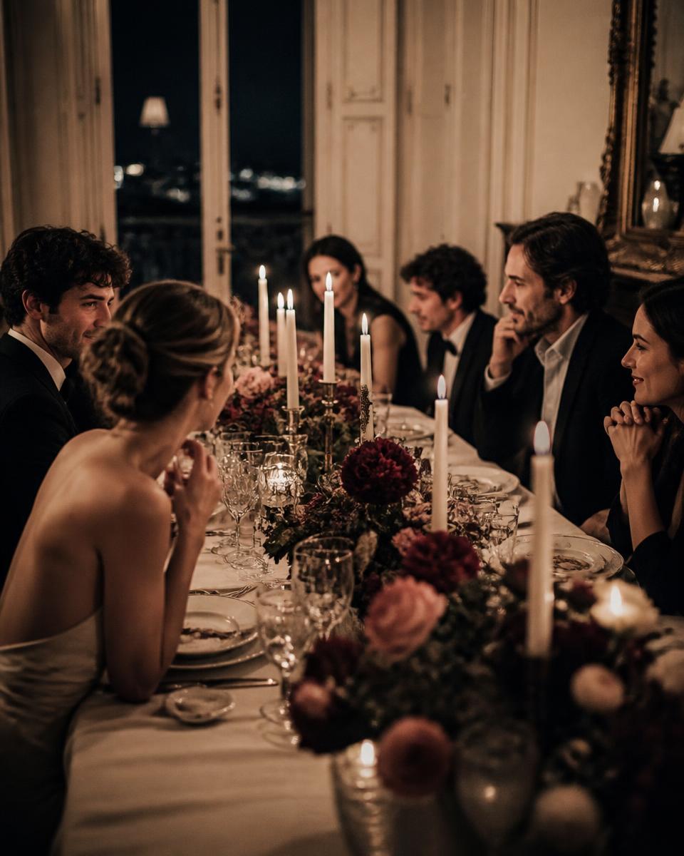 Dîner privé en petit comité aux chandelles à Paris